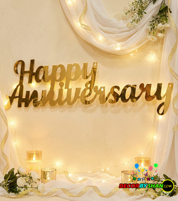 Happy Anniversary Stage Background Writing