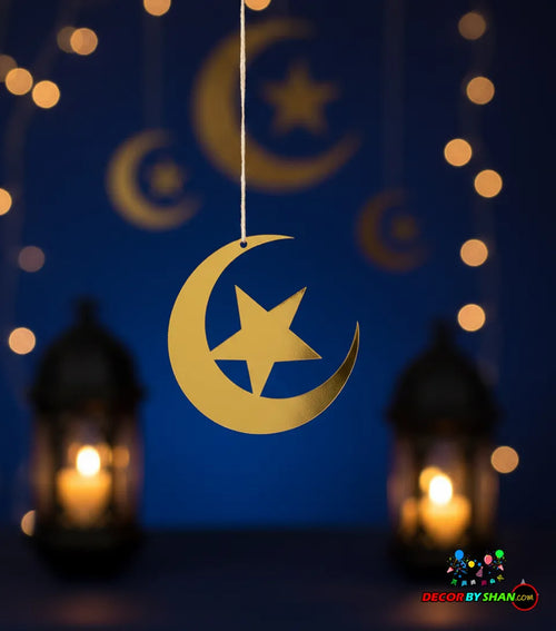 Ramadan Mubarak 6-Pack Luxury Tabletop Decorations - Hanging Set