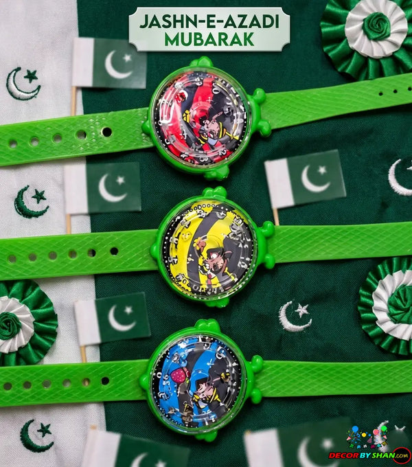 Kids' Fun Bumblebee Wristwatch – Vibrant Green Strap & Playful Design