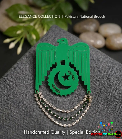 Elegance Collection: Premium Pakistani National Brooch – Special Edition