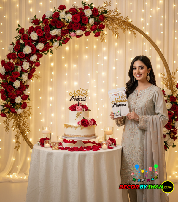 Nikkah Mubarak Cake Topper