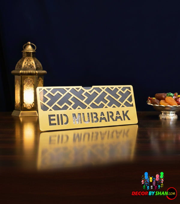 Luxury Laser-Cut Golden Acrylic Eidi Envelope – 